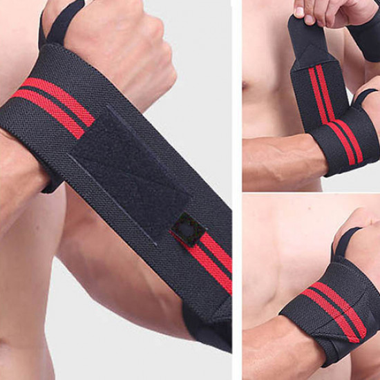 RED GYM WRIST STRAPS