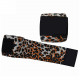  WEIGHT LIFTING KNEE WRAPS BANDAGES LEOPARD