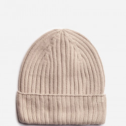 CHANNING RIB BEANIE - MOCHA