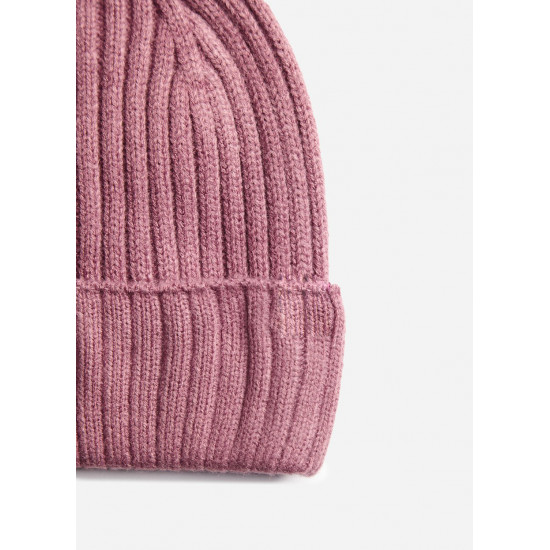  CHANNING RIB BEANIE - GRAPE