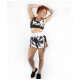  Combat Dollies Grey Camo Fight Shorts