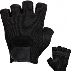 Heavy Duty Double Layer Gel Padded Leather Weight Lifting Gloves (Pair)