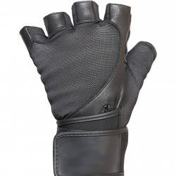 Wrist Wrap Weight Lifting Gloves w/Split Leather Palm