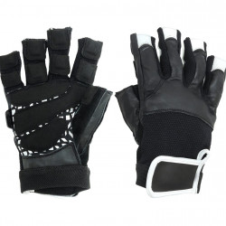  Premium Leather Weight Lifting Gloves w/Super Grip Pads