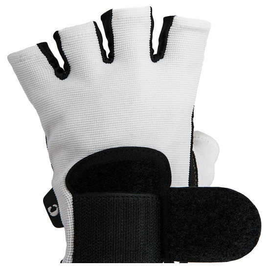 Mens Basic Leather Fingerless Weight Lifting Gloves