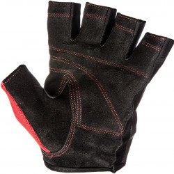 Mens Pro Leather Fingerless Weight Lifting Gloves