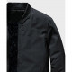 Men Solid Teddy Lined Bomber Jacket