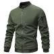 Men Zipper Decoration Bomber Jacket