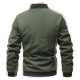 Men Zipper Decoration Bomber Jacket