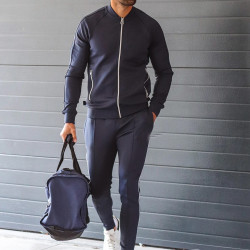  POLY BASEBALL FULL ZIP - DARK NAVY