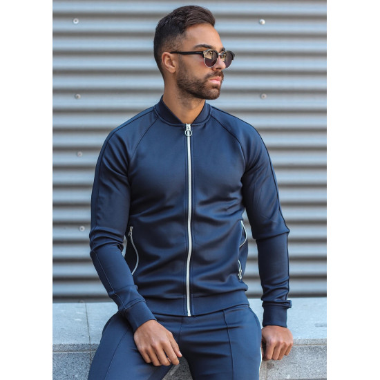  POLY BASEBALL FULL ZIP - DARK NAVY