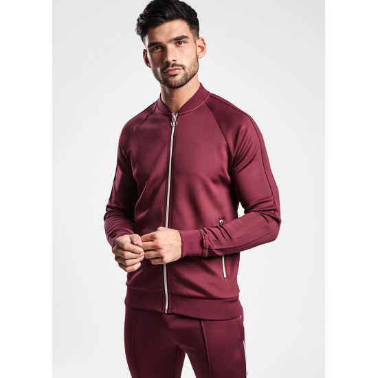 POLY BASEBALL FULL ZIP - WINE