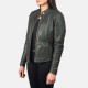 Kelsee Green Leather Jacket