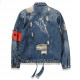  Men's Denim Jacket Ripped Distressed Jeans Jacket