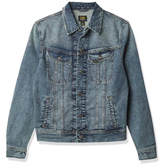  Men's Denim Jacket, Old School, Medium