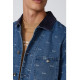  Printed Denim Jacket with Long Sleeves and Chest Pockets