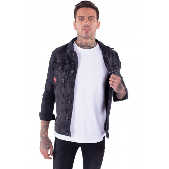 Denim Jacket Skinny Fit -Black