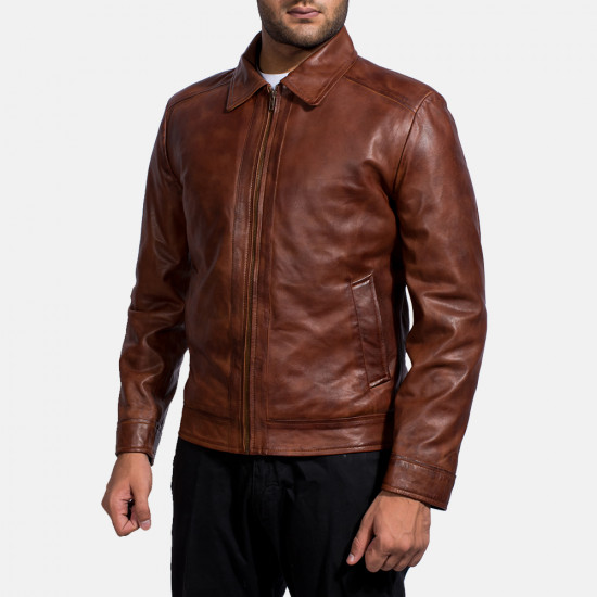 Inferno Brown Leather Jacket