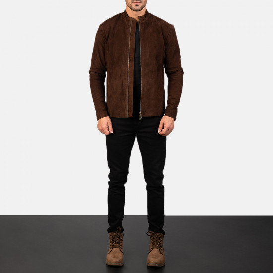 Charcoal Mocha Suede  Jacket