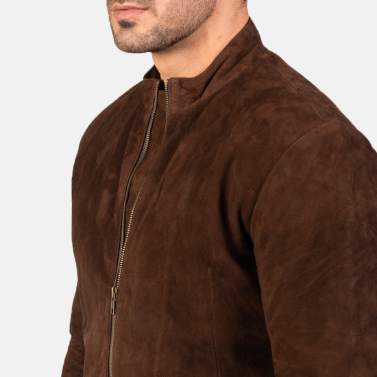 Charcoal Mocha Suede  Jacket