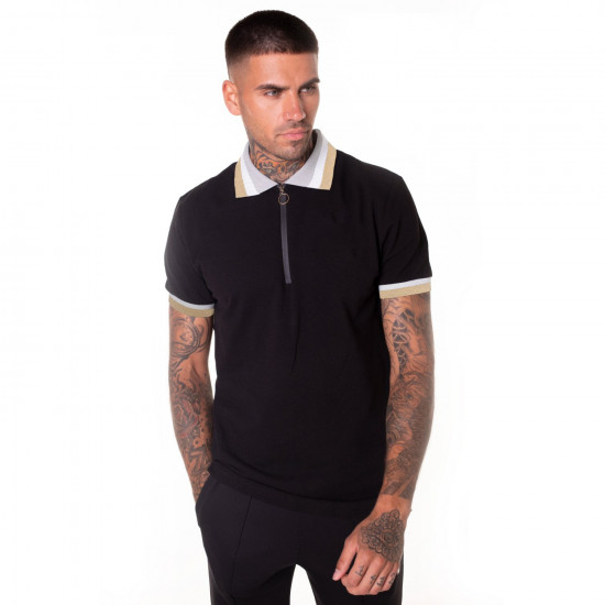 Zip Polo - Black