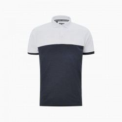 Block Polo Shirt - Anthracite/White