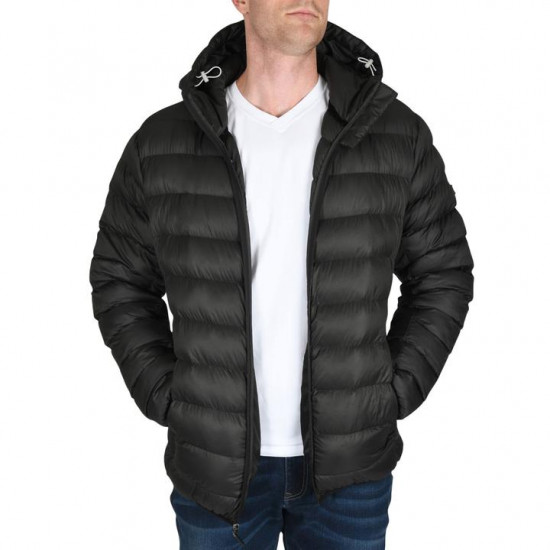 MEDIUM-WEIGHT PUFFER JACKETS FOR TALL MEN IN BLACK