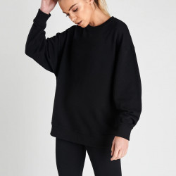 SCRIPT OVERSIZED CREW - BLACK