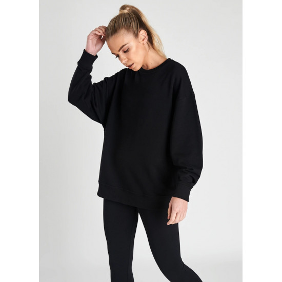 SCRIPT OVERSIZED CREW - BLACK