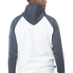 Hooded Track Top - White/Anthracite