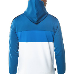 Triple Panel Taped Full Zip Poly Track Top With Hood