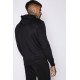 Colour Pop Trims Hooded Poly Track Top - Black/Hot Red