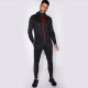 Colour Pop Trims Poly Track Pants - Black/Hot Red