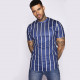 Pin Stripe T-Shirt - Navy/White