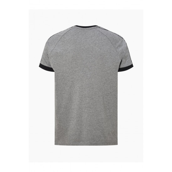 Taped Ringer T-Shirt - Charcoal/Black