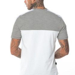 Panel Block T-Shirt - White/Light Grey