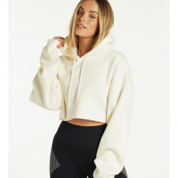 Pursue Fitness Oversized Crop Hoodie Nude