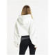 Pursue Fitness Oversized Crop Hoodie White