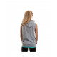  Muscle Joe Fitted Sleeveless Hoodie Grey