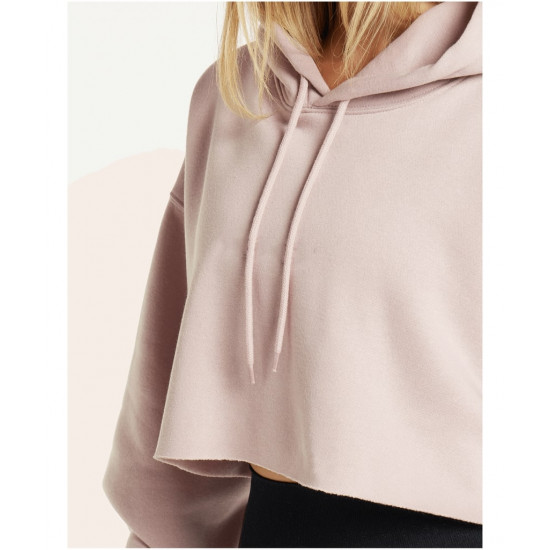 Pursue Fitness Oversized Crop Hoodie Dusky Pink