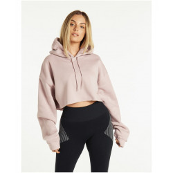 Pursue Fitness Oversized Crop Hoodie Dusky Pink