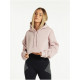 Pursue Fitness Oversized Crop Hoodie Dusky Pink