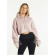 Pursue Fitness Oversized Crop Hoodie Dusky Pink