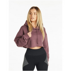 Pursue Fitness Oversized Crop Hoodie Purple