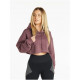 Pursue Fitness Oversized Crop Hoodie Purple