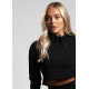 SKY HOODED CROP - BLACK