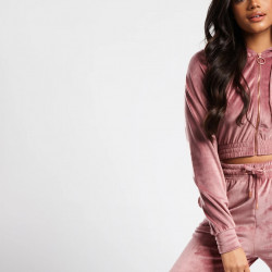  TEMPLE VELOUR JOGGER - ROSE PINK