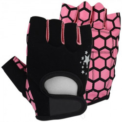 WOMEN WEIGHT LIFTING GLOVES PINK STAR MEDIUM